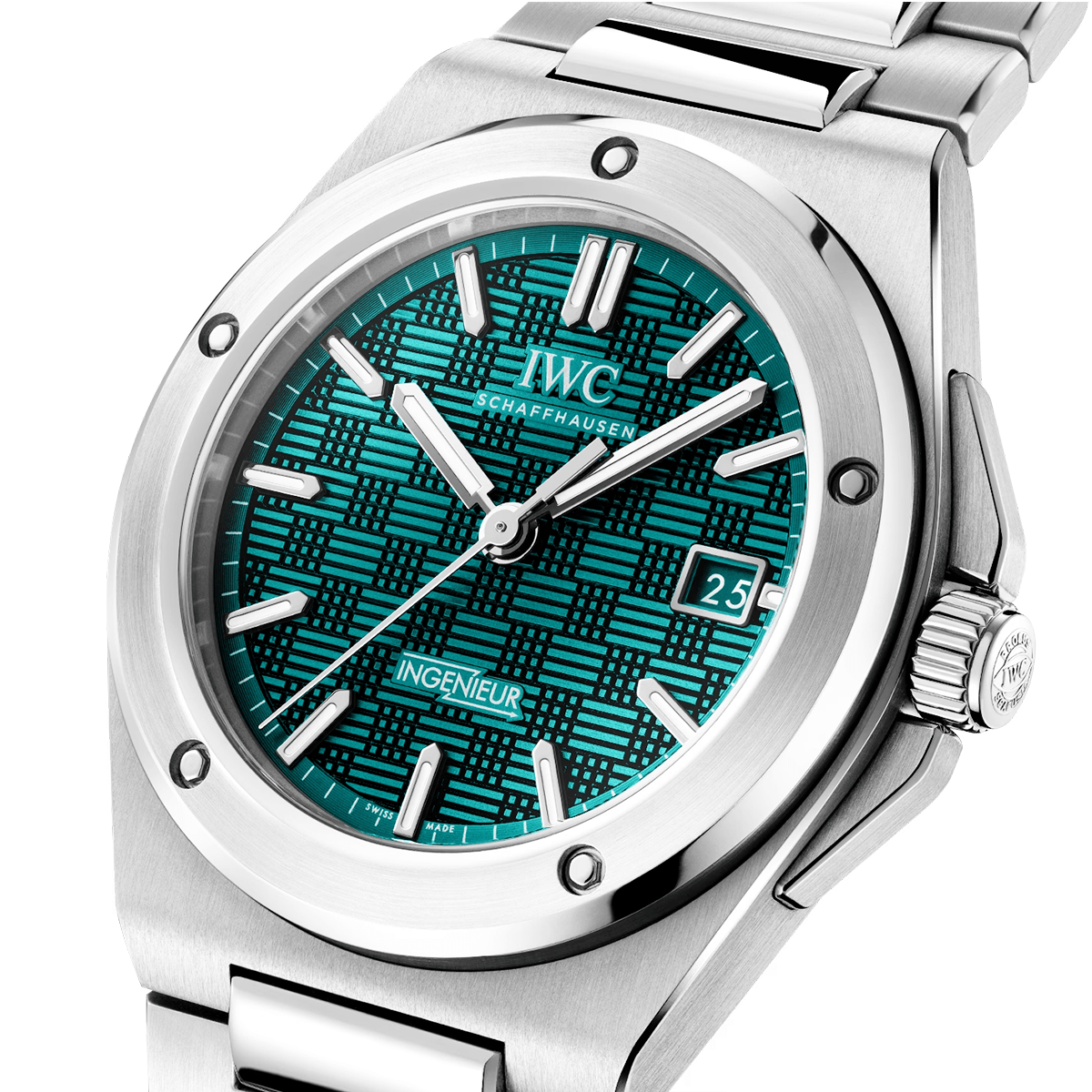 IWC Schaffhausen Ingenieur Automatic 40mm Aqua Green Dial Bracelet Watch - Berry's Jewellers