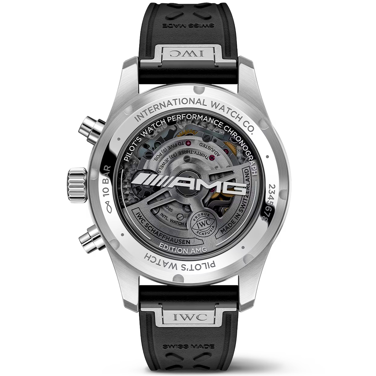 IWC Schaffhausen Pilot's 41mm Black Dial Men's AMG Performance Chronograph Watch - Berry's Jewellers