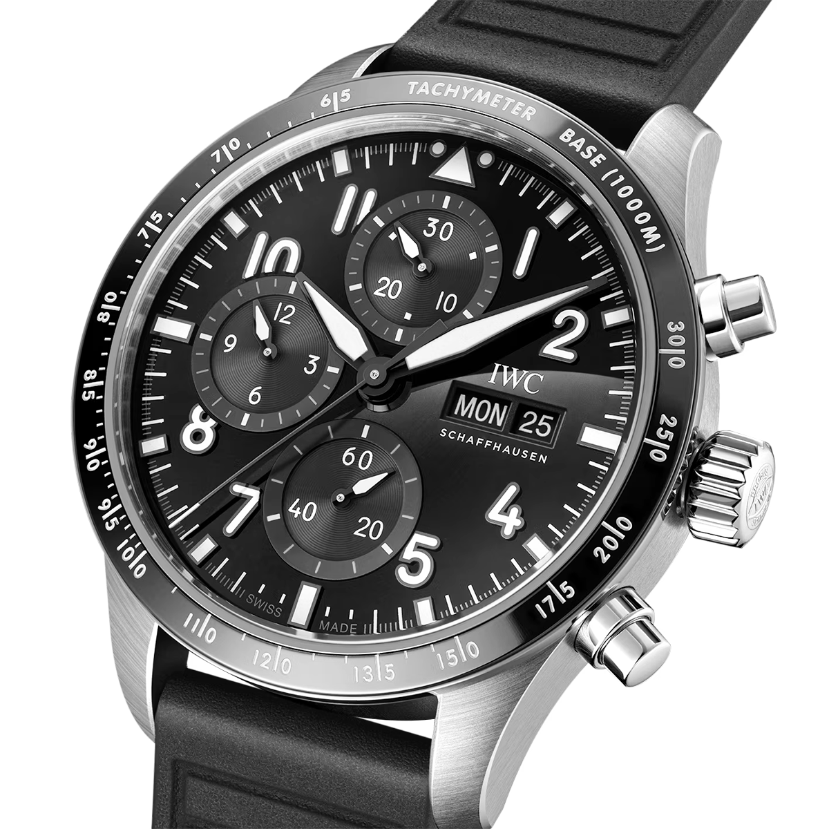 Pilot's 41mm Black Dial Men's AMG Performance Chronograph Watch