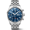 IWC Schaffhausen Pilot's 43mm Blue Dial Chronograph Men's Bracelet Watch - Berry's Jewellers