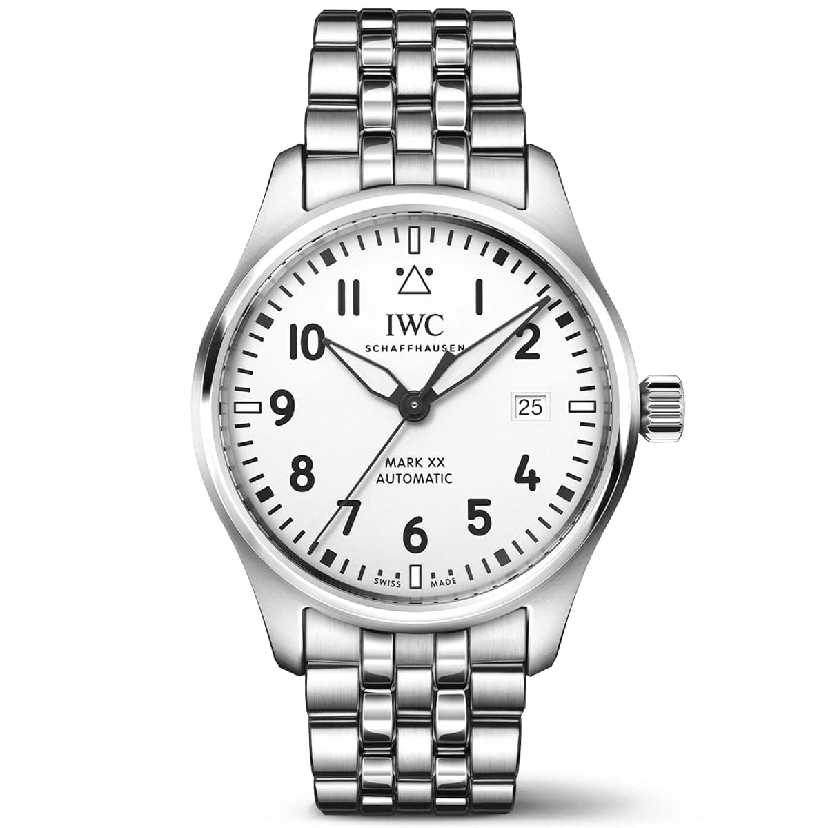 IWC Schaffhausen Pilot's Mark XX 40mm Silver Dial Automatic Bracelet Watch - Berry's Jewellers