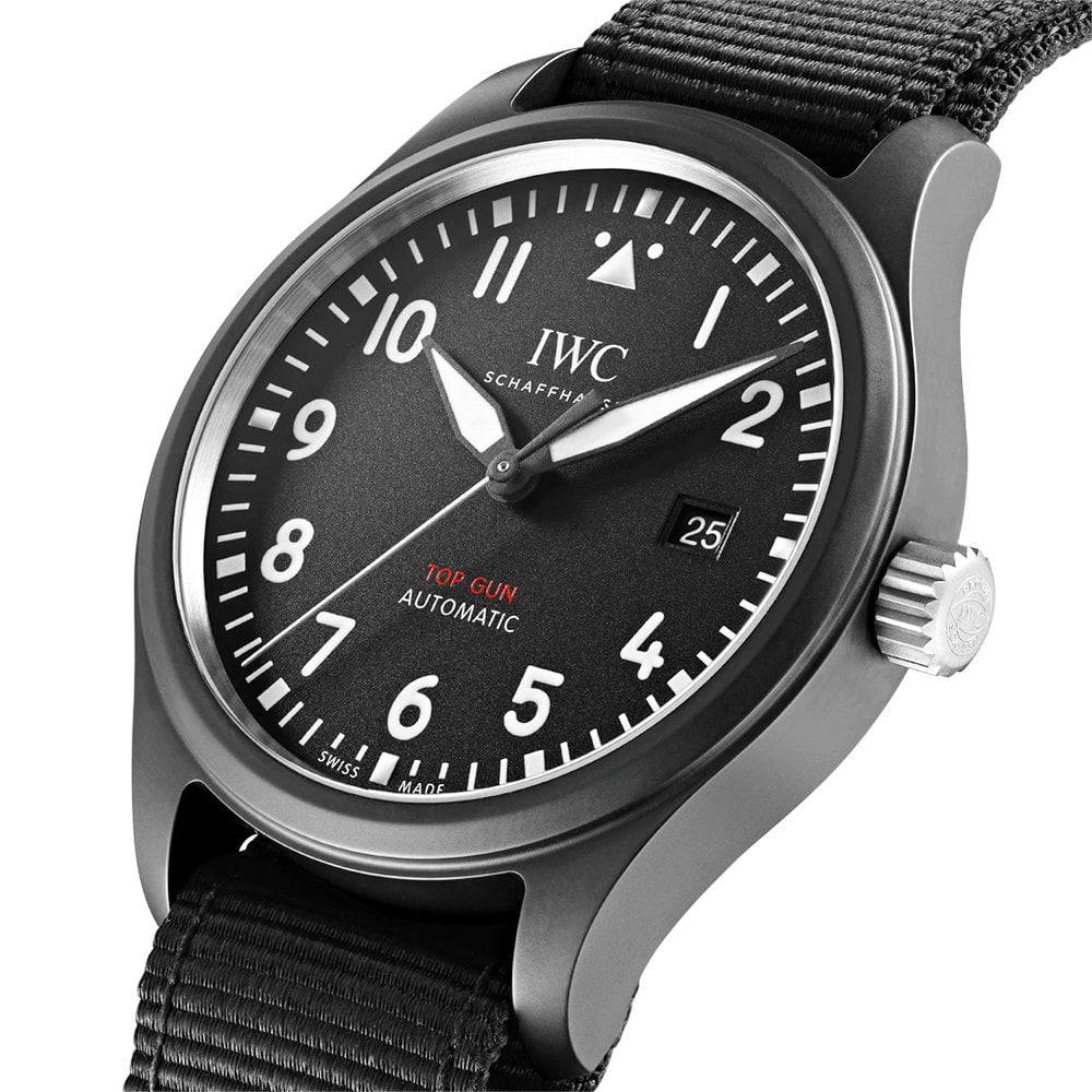 IWC Schaffhausen Pilot's Top Gun 41mm Black Ceramic Men's Automatic Watch - Berry's Jewellers