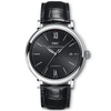 IWC Schaffhausen Portofino 40mm Black Sunray Dial Men's Leather Strap Watch - Berry's Jewellers