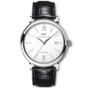 IWC Schaffhausen Portofino 40mm Silver Dial Men's Leather Strap Watch - Berry's Jewellers