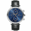 IWC Schaffhausen Portofino 42mm Blue/Rose Dial Chronograph Leather Strap Watch - Berry's Jewellers