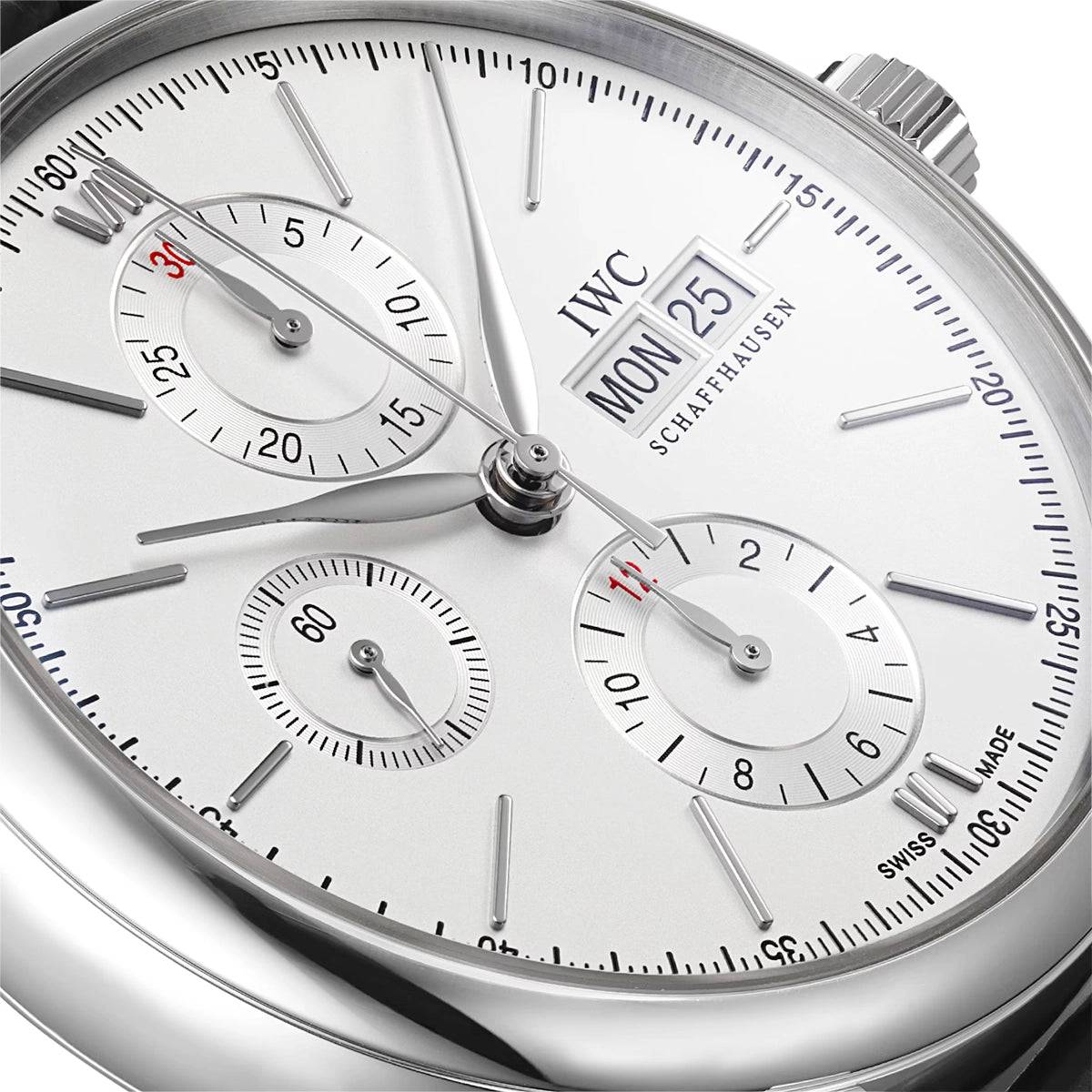 IWC Schaffhausen Portofino 42mm Silver Dial Men's Chronograph Watch - Berry's Jewellers