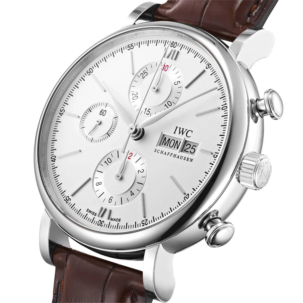 IWC Schaffhausen Portofino 42mm Silver Dial Men's Chronograph Watch - Berry's Jewellers