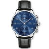 IWC Schaffhausen Portugieser 41mm Blue Dial Men's Chronograph Strap Watch - Berry's Jewellers