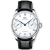 IWC Schaffhausen Portugieser 42mm Silver/Blue Dial Men's Automatic Strap Watch - Berry's Jewellers