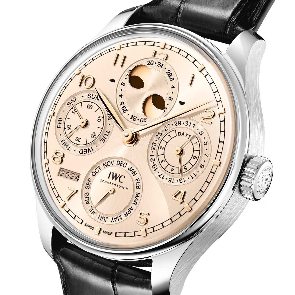 IWC Schaffhausen Portugieser 'Dune' Perpetual Calendar 44mm 18ct White Gold Watch - Berry's Jewellers