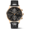 IWC Schaffhausen Portugieser 'Obsidian' 41mm 18ct Yellow Gold Chronograph Strap Watch - Berry's Jewellers