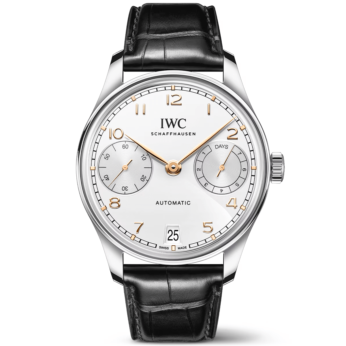 IWC Schaffhausen Portugieser 'Silver Moon' 42mm Automatic Strap Watch - Berry's Jewellers