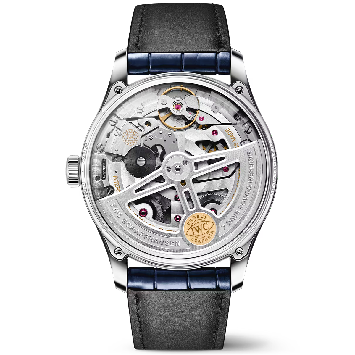 IWC Schaffhausen Portugieser 'Silver Moon' 42mm Men's Automatic Strap Watch - Berry's Jewellers