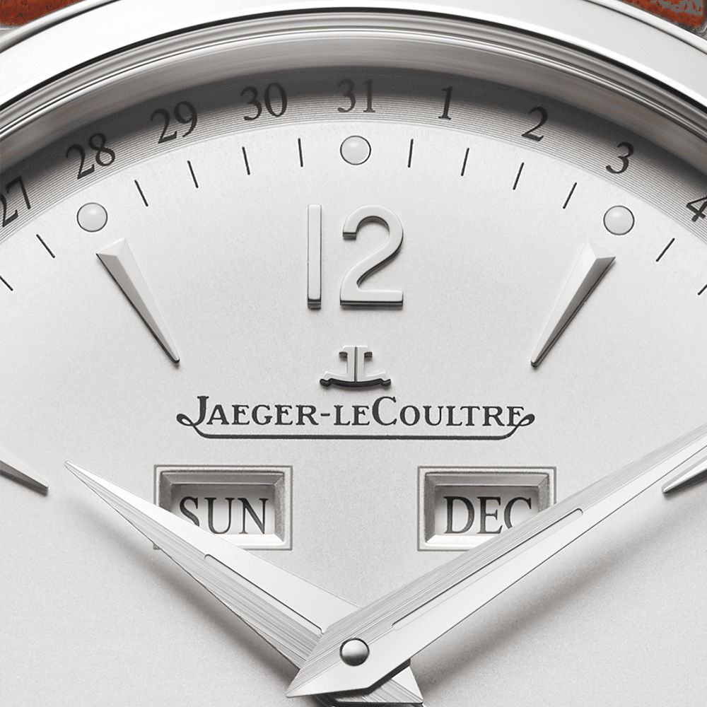 Jaeger-LeCoultre Master Control Calendar Silver Dial 40mm Automatic Men's Leather Strap Watch - Berry's Jewellers