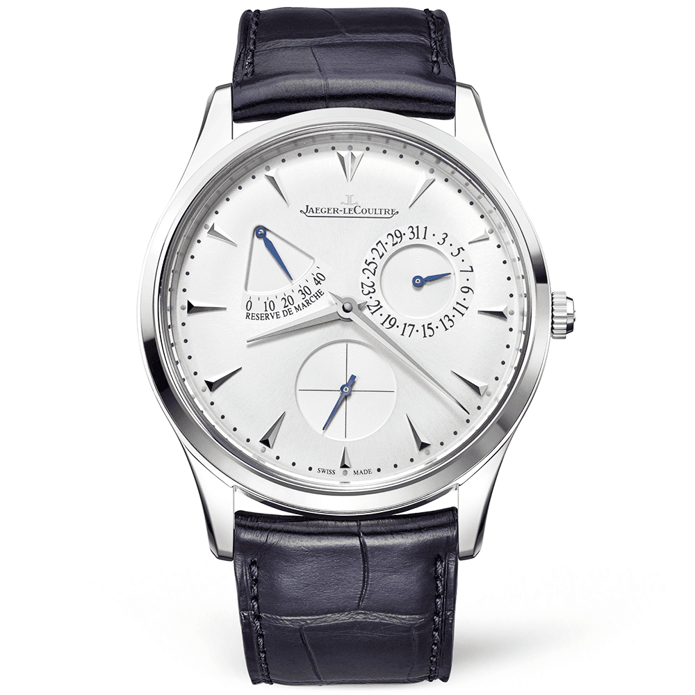 Jaeger-LeCoultre Master Ultra Thin Reserve De Marche Steel Silver Dial Automatic Men's Strap Watch - Berry's Jewellers