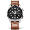 Jaeger-LeCoultre Polaris 41mm Black Dial Automatic Brown Leather Strap Watch - Berry's Jewellers