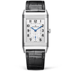 Jaeger-LeCoultre Reverso Classic Duoface Medium Silver Dial & Black Leather Strap Watch - Berry's Jewellers