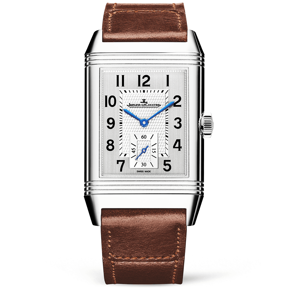 Jaeger-LeCoultre Reverso Classic Large Duoface Silver Dial & Brown Strap Watch - Berry's Jewellers