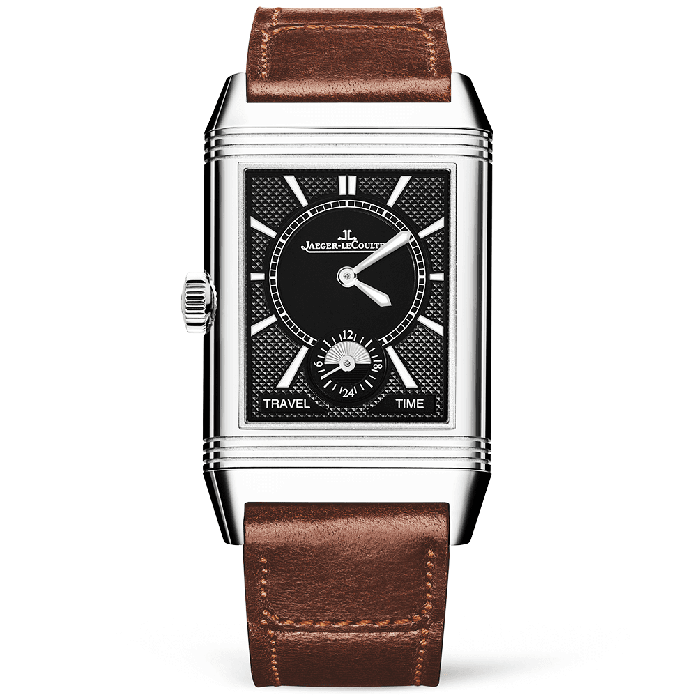 Jaeger-LeCoultre Reverso Classic Large Duoface Silver Dial & Brown Strap Watch - Berry's Jewellers