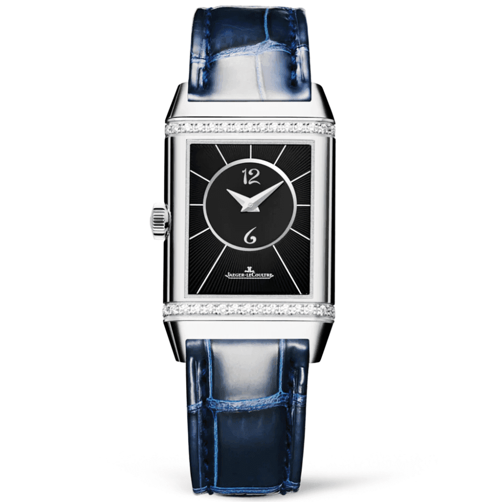 Jaeger-LeCoultre Reverso Classic Medium Duetto Silver Dial Manual-Wind Strap Watch - Berry's Jewellers