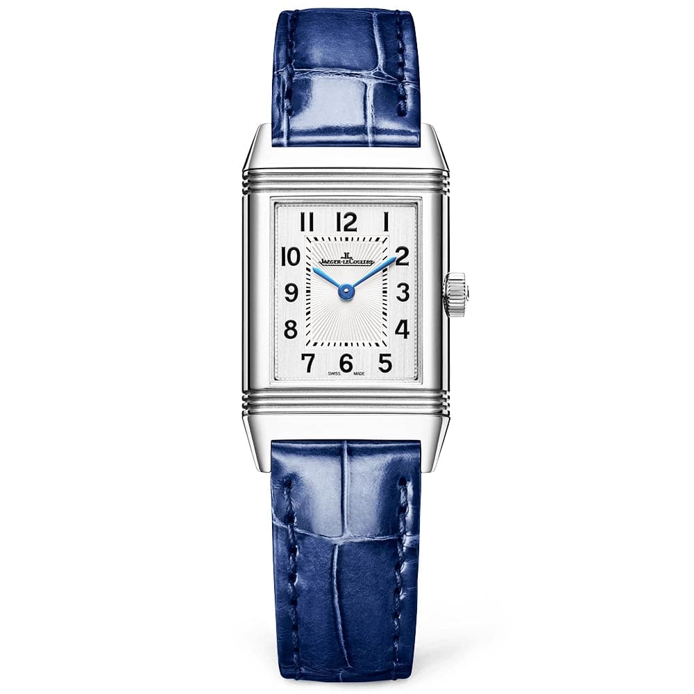 Reverso Classic Small Silver Dial Ladies Manual-Wind Strap Watch