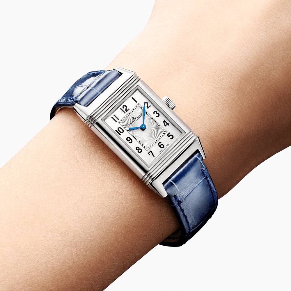 Reverso Classic Small Silver Dial Ladies Manual-Wind Strap Watch