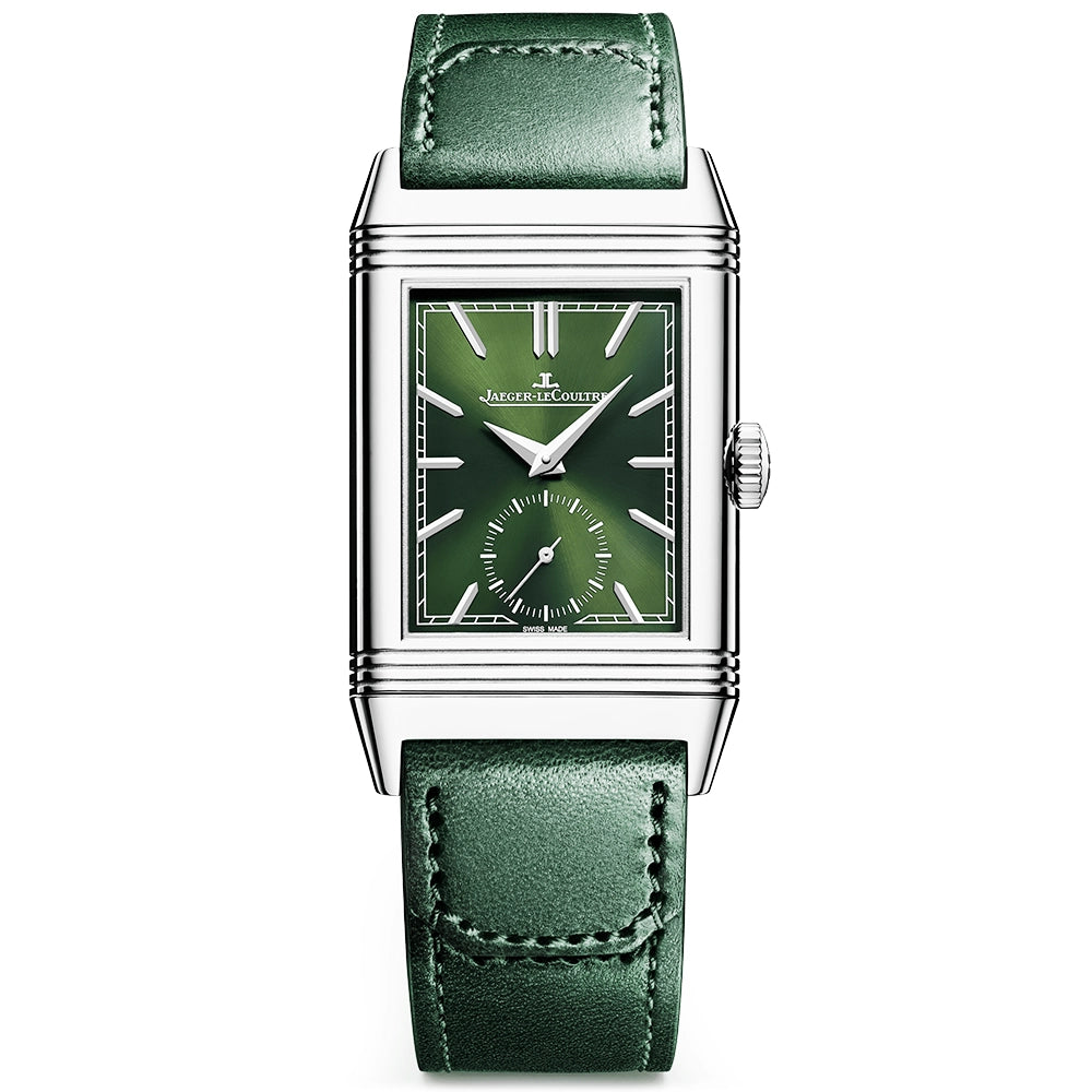 Reverso Tribute Monoface Small Seconds Green Dial Watch