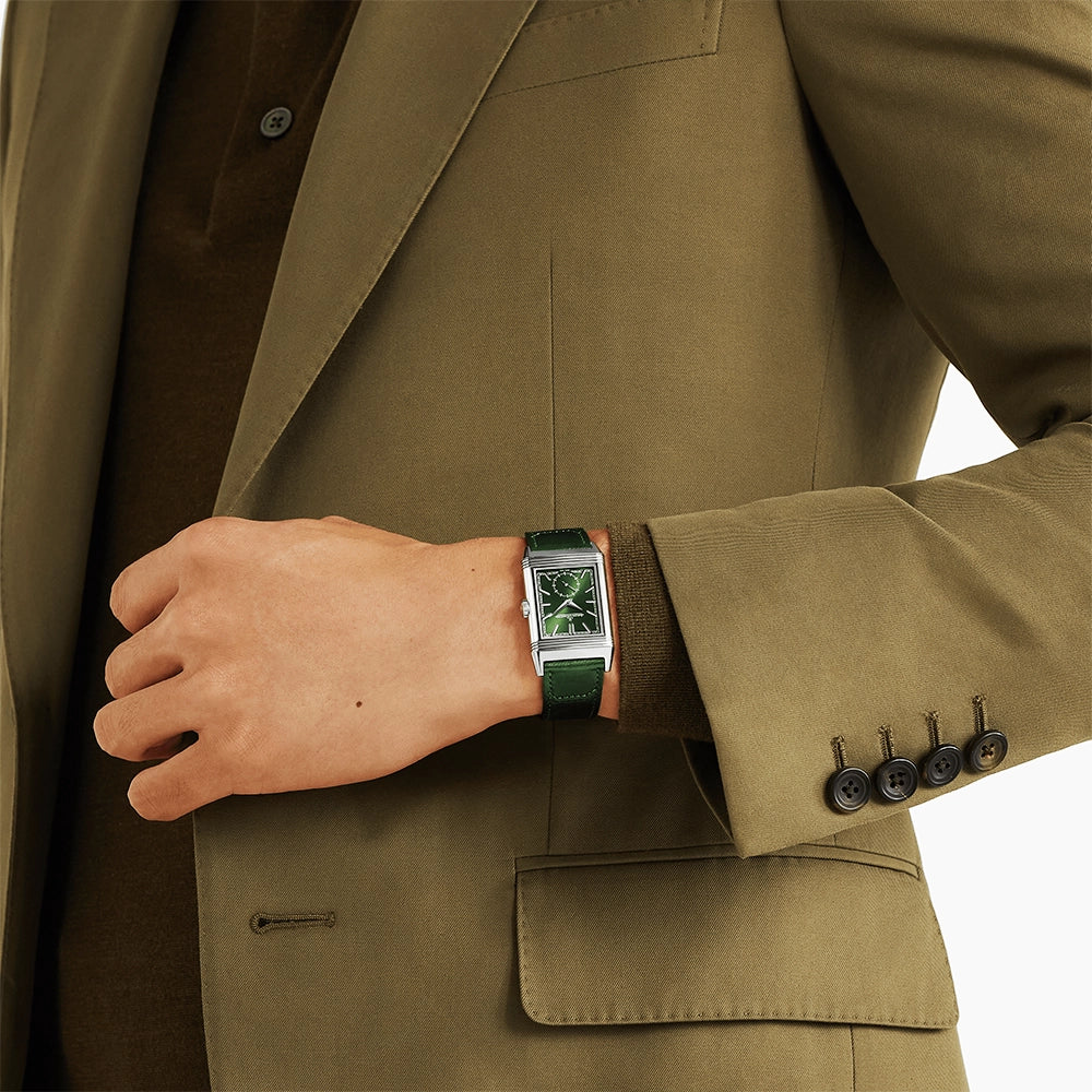 Reverso Tribute Monoface Small Seconds Green Dial Watch