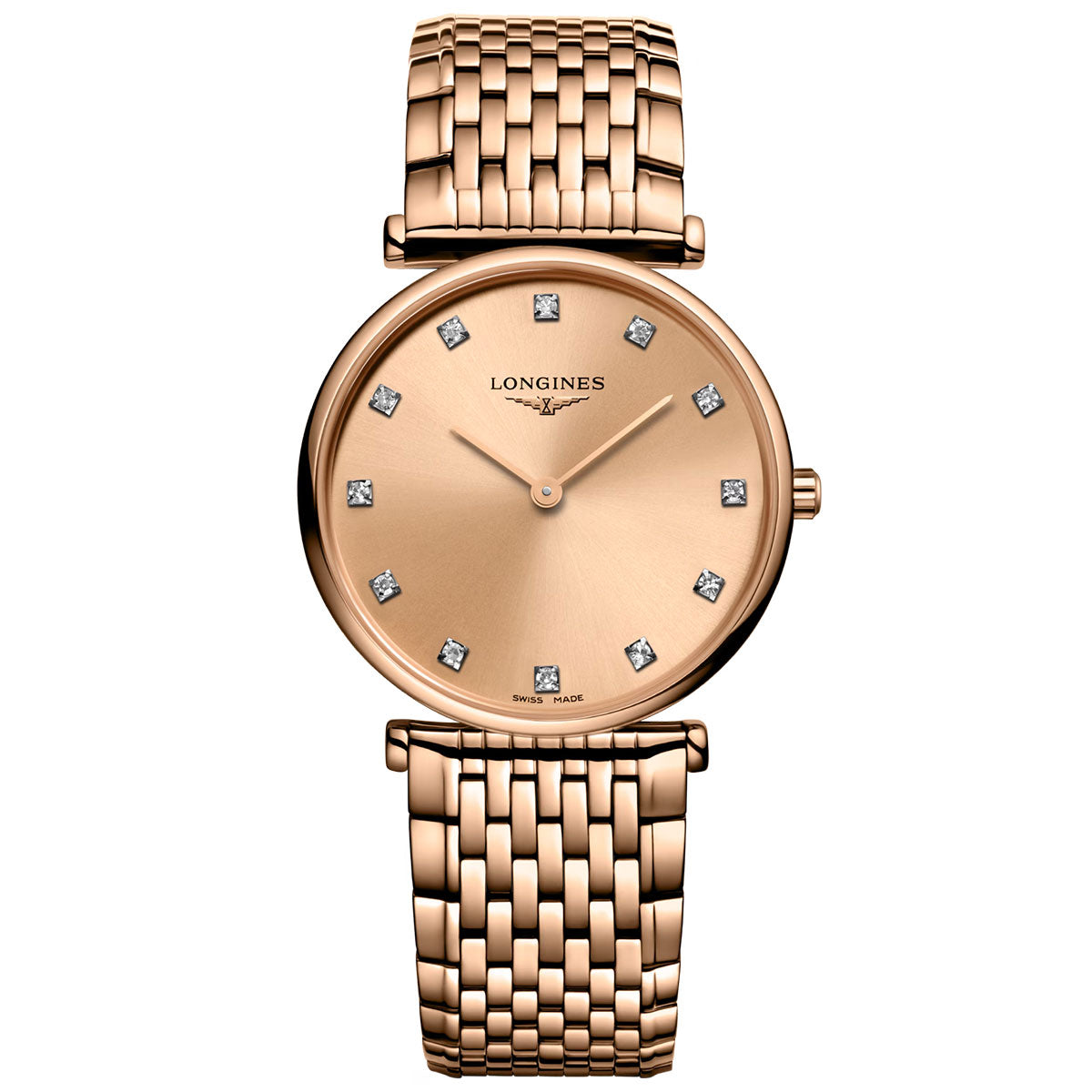 Longines La Grande Classique 29mm Rose Gold PVD Diamond Dial Watch - Berry's Jewellers