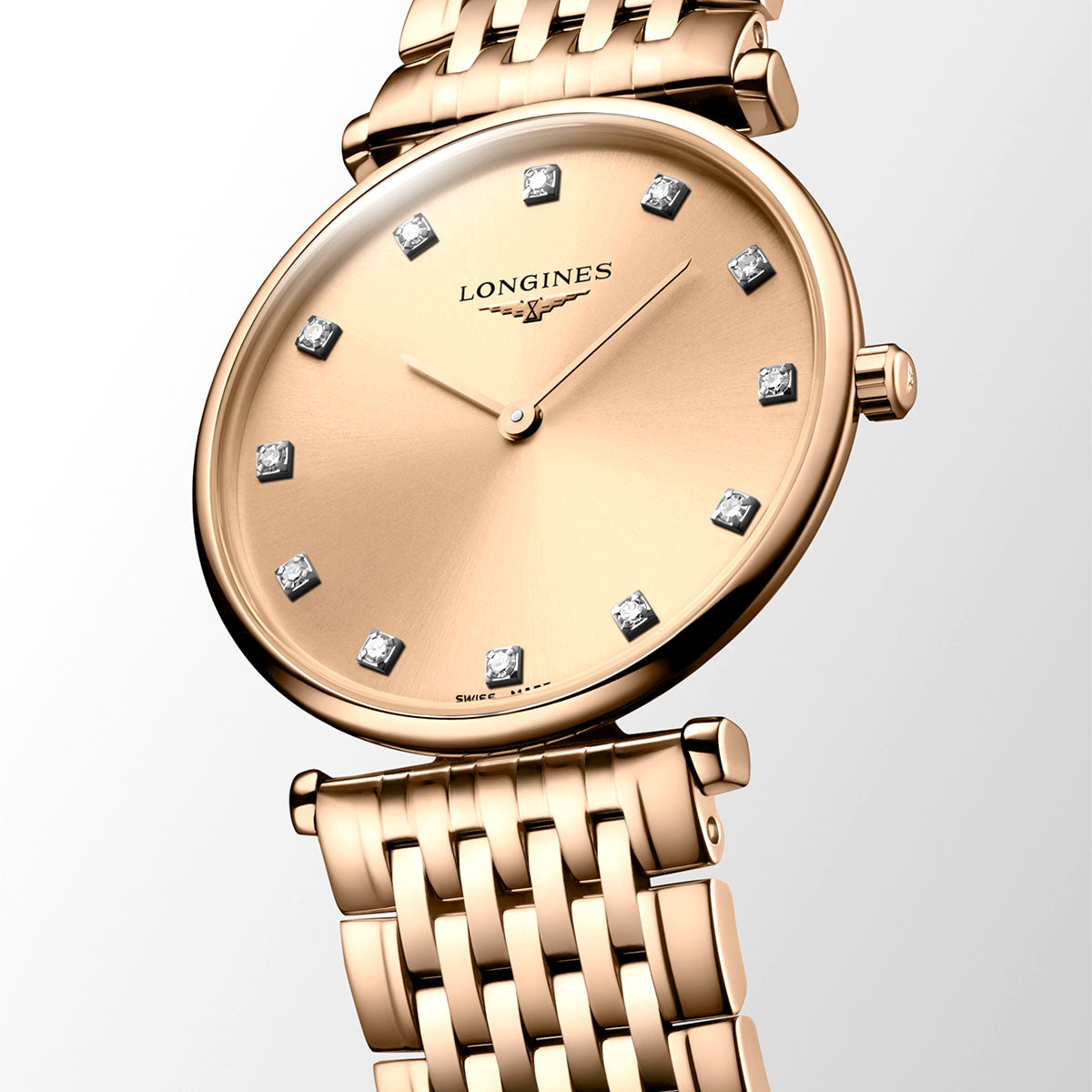 Longines La Grande Classique 29mm Rose Gold PVD Diamond Dial Watch - Berry's Jewellers