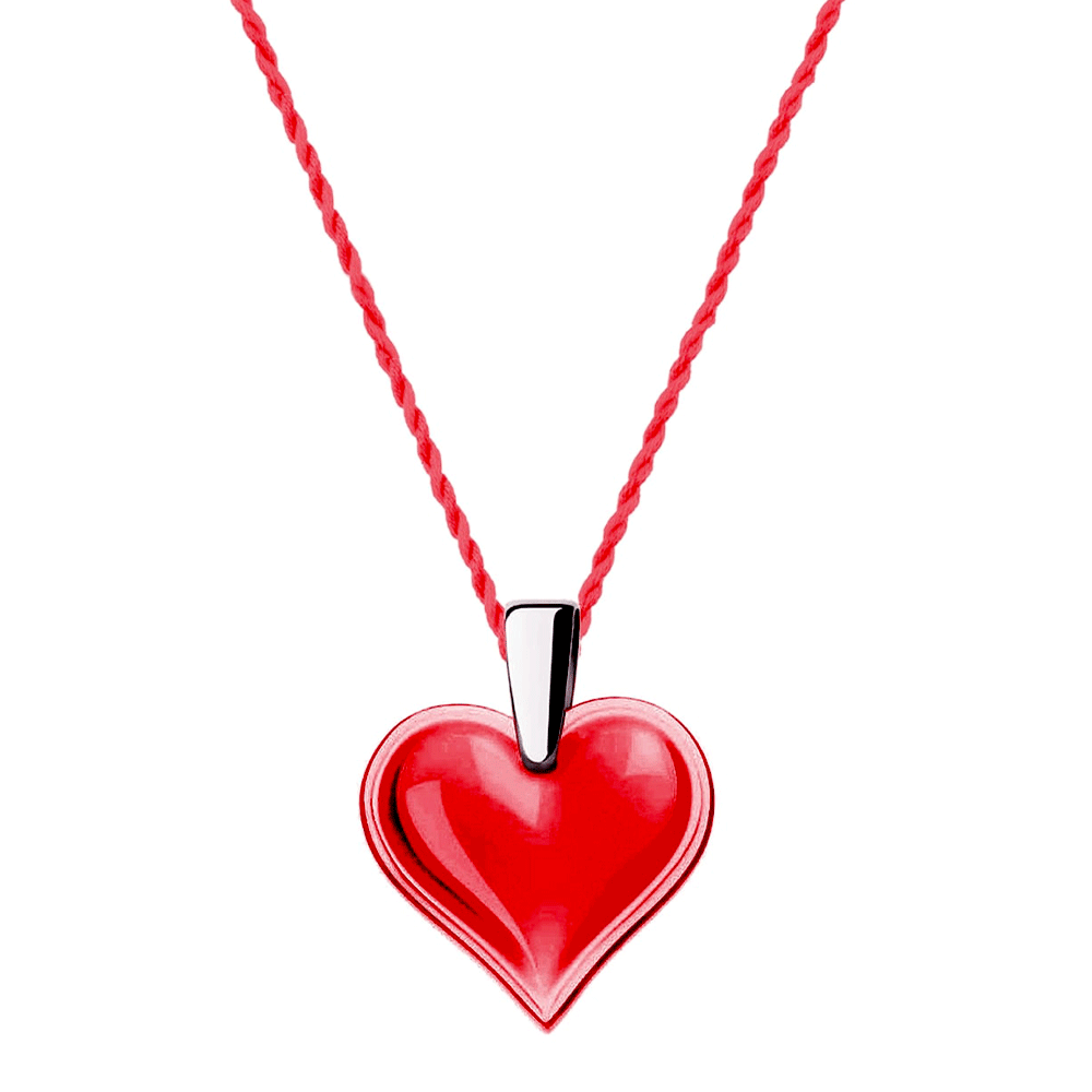 Lalique Amoureuse Beaucoup Red Crystal Heart Necklace - Berry's Jewellers