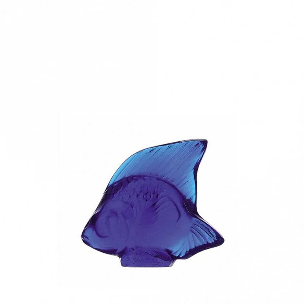 Lalique Cap Ferrat Blue Crystal Fish Sculpture - Berry's Jewellers