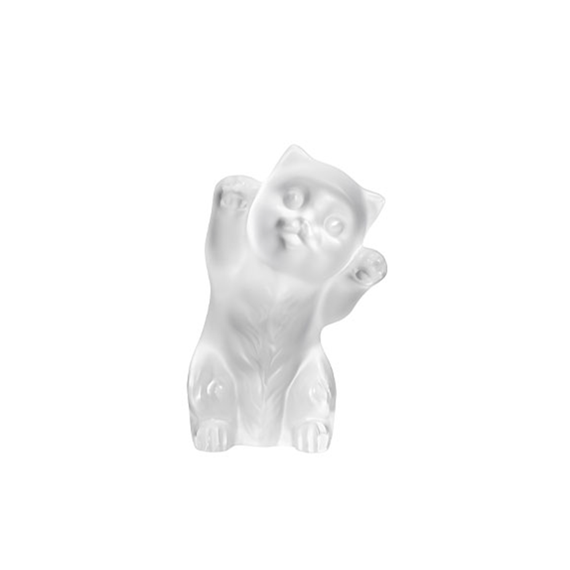 Kitten Sculpture Clear Crystal