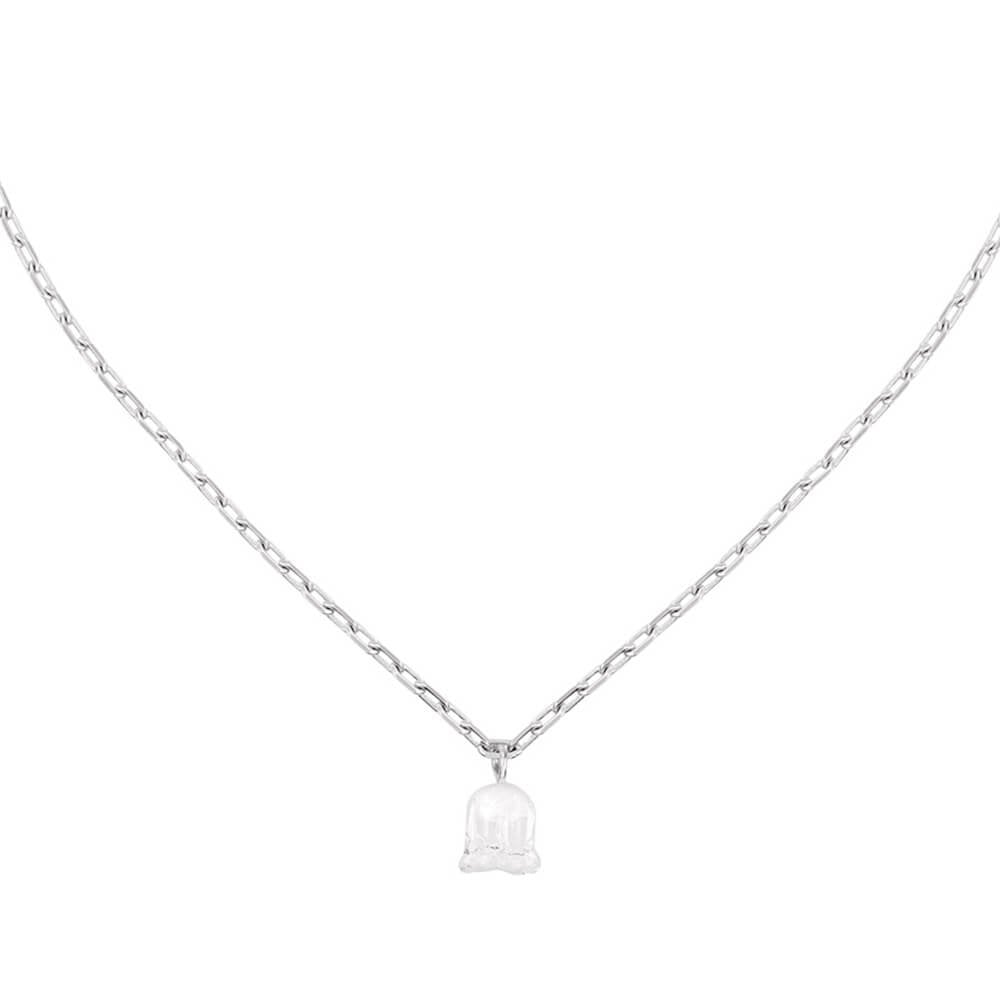 Lalique Muguet Clear Crystal & Silver Necklace - Berry's Jewellers