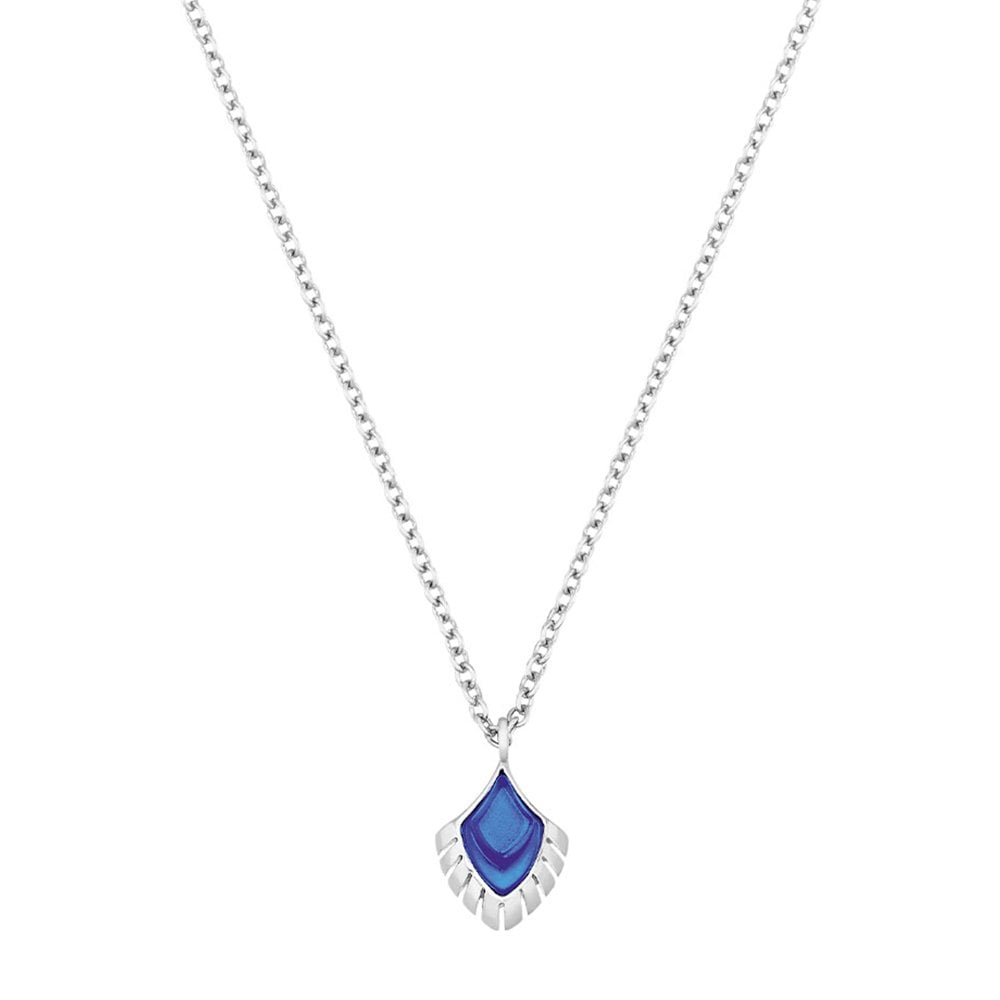 Lalique Paon Blue Crystal & Silver Pendant - Berry's Jewellers