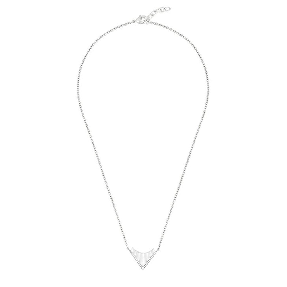 Lalique Style 1925 Clear Crystal & Silver Plated Necklace - Berry's Jewellers