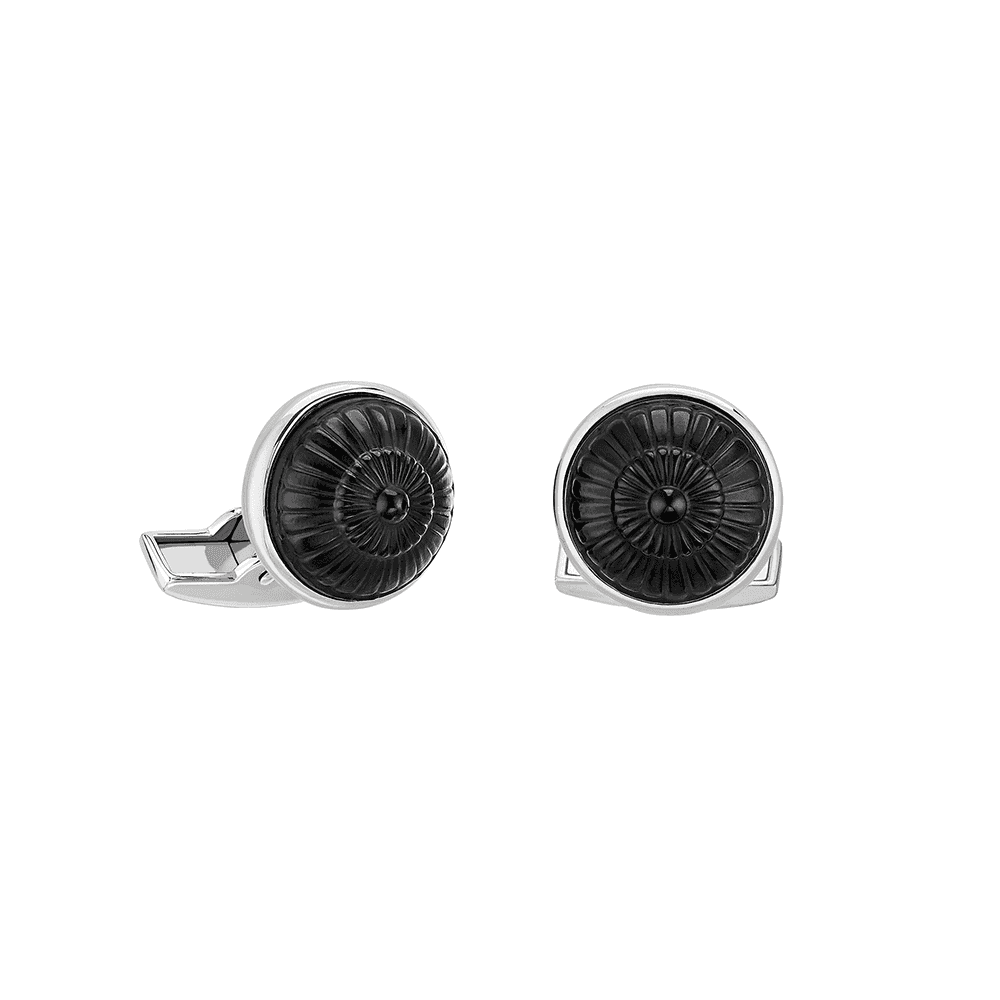 Toupie Noir Crystal Cufflinks