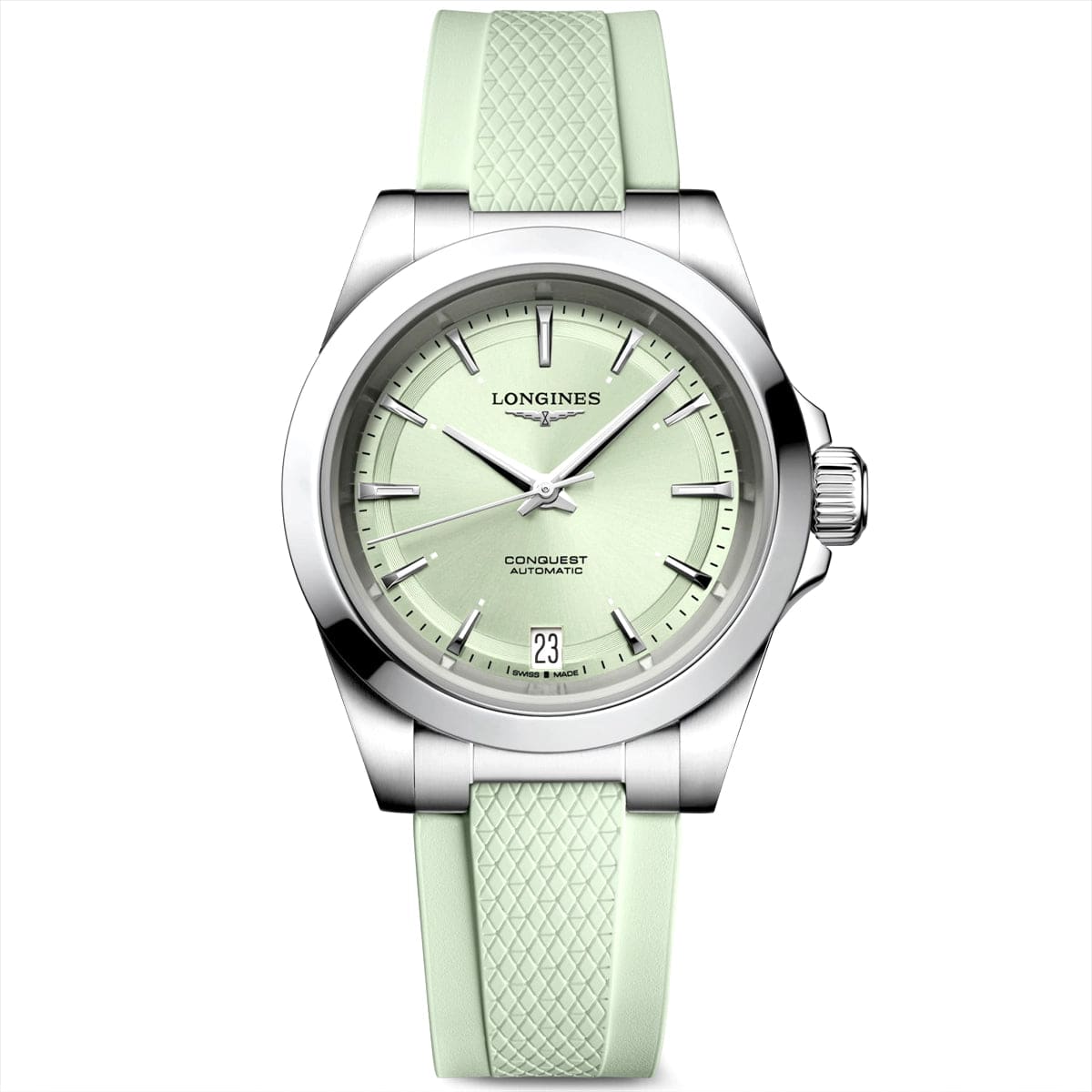 Conquest 34mm Green Sunray Dial Automatic Strap Watch