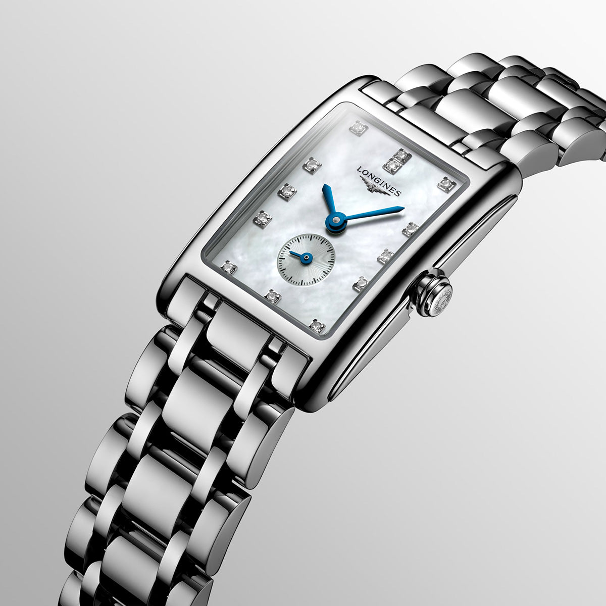 Longines DolceVita 20.8mm x 32mm Mother of Pearl Dial Ladies Bracelet Watch - Berry's Jewellers