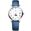 Longines Elegant Moonphase 30mm White Dial Ladies Strap Watch - Berry's Jewellers