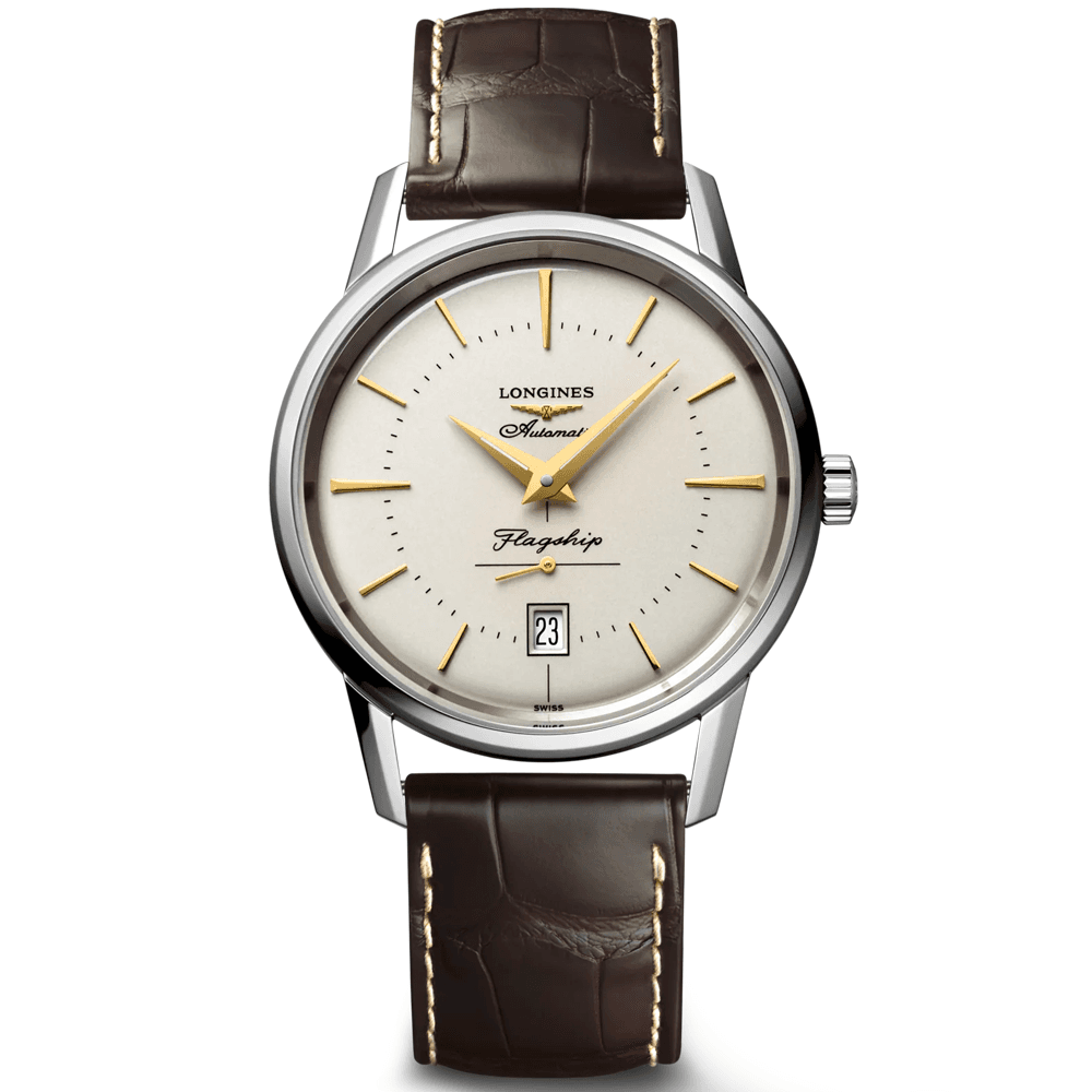 Longines Flagship Heritage 38.5mm Men's Automatic Strap Watch - Berry's Jewellers