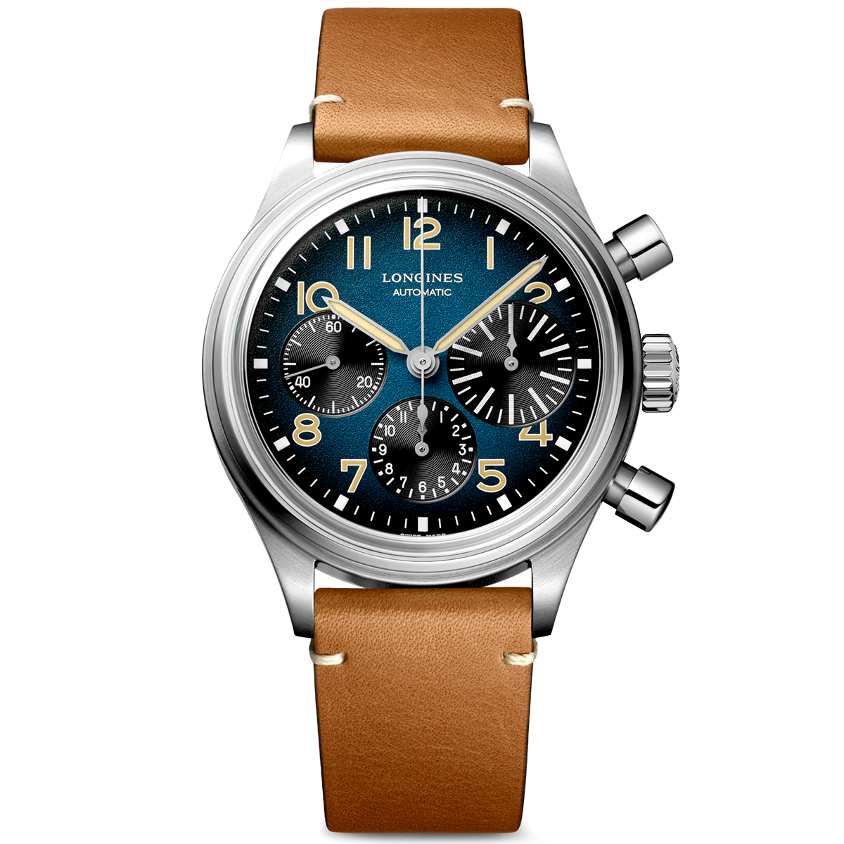 Longines Heritage Avigation Bigeye 42mm Blue Dial Automatic Chronograph Watch - Berry's Jewellers