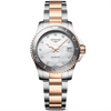 Longines HydroConquest 32mm Two-Tone White Mother of Pearl Diamond Dial Watch - Berry's Jewellers