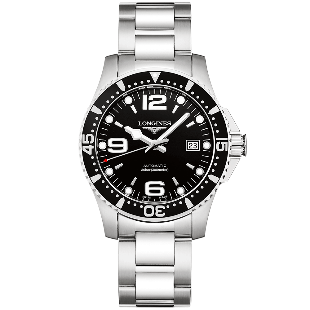 HydroConquest 41mm Black Dial Automatic Bracelet Watch