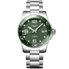 Longines HydroConquest 41mm Green Dial & Ceramic Bezel Men's Bracelet Watch - Berry's Jewellers