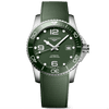 Longines HydroConquest 41mm Green Dial & Ceramic Bezel Men's Rubber Strap Watch - Berry's Jewellers