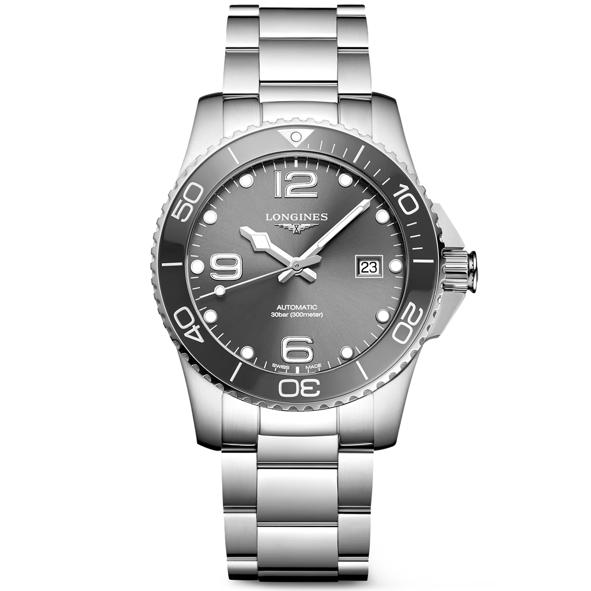 HydroConquest 41mm Grey Dial & Bezel Automatic Bracelet Watch