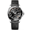 Longines HydroConquest GMT 41mm Black Dial Men's Rubber Strap Watch - Berry's Jewellers