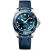 Longines HydroConquest GMT 41mm Blue Dial Men's Automatic Strap Watch - Berry's Jewellers