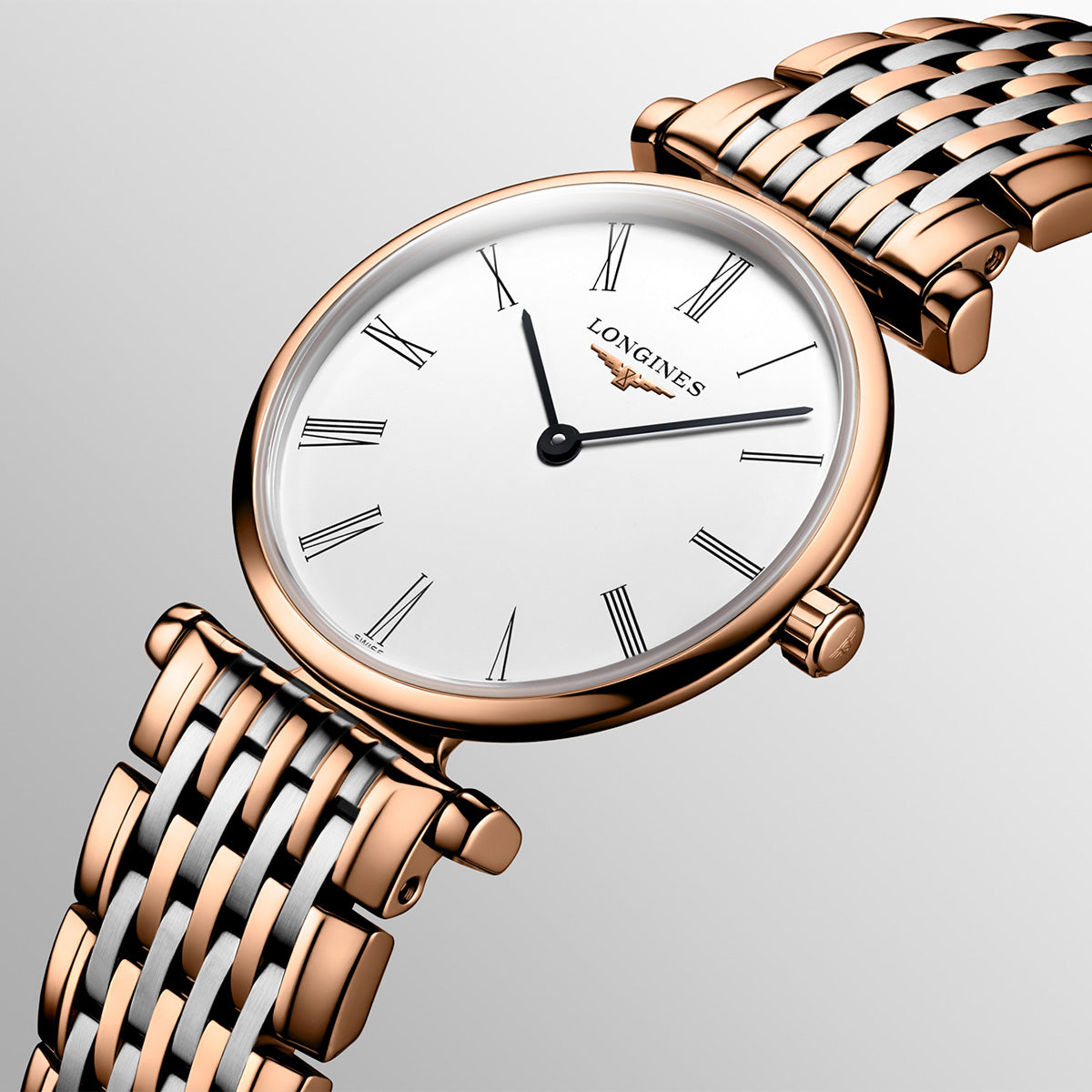 Longines La Grande Classique 24mm Steel & Rose Gold PVD Bracelet Watch - Berry's Jewellers